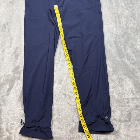 FIGS Womens XS Petite Navy Blue Scrub Pants High Rise Cinch Cuff W22SW2003P NWOT - Picture 5 of 8